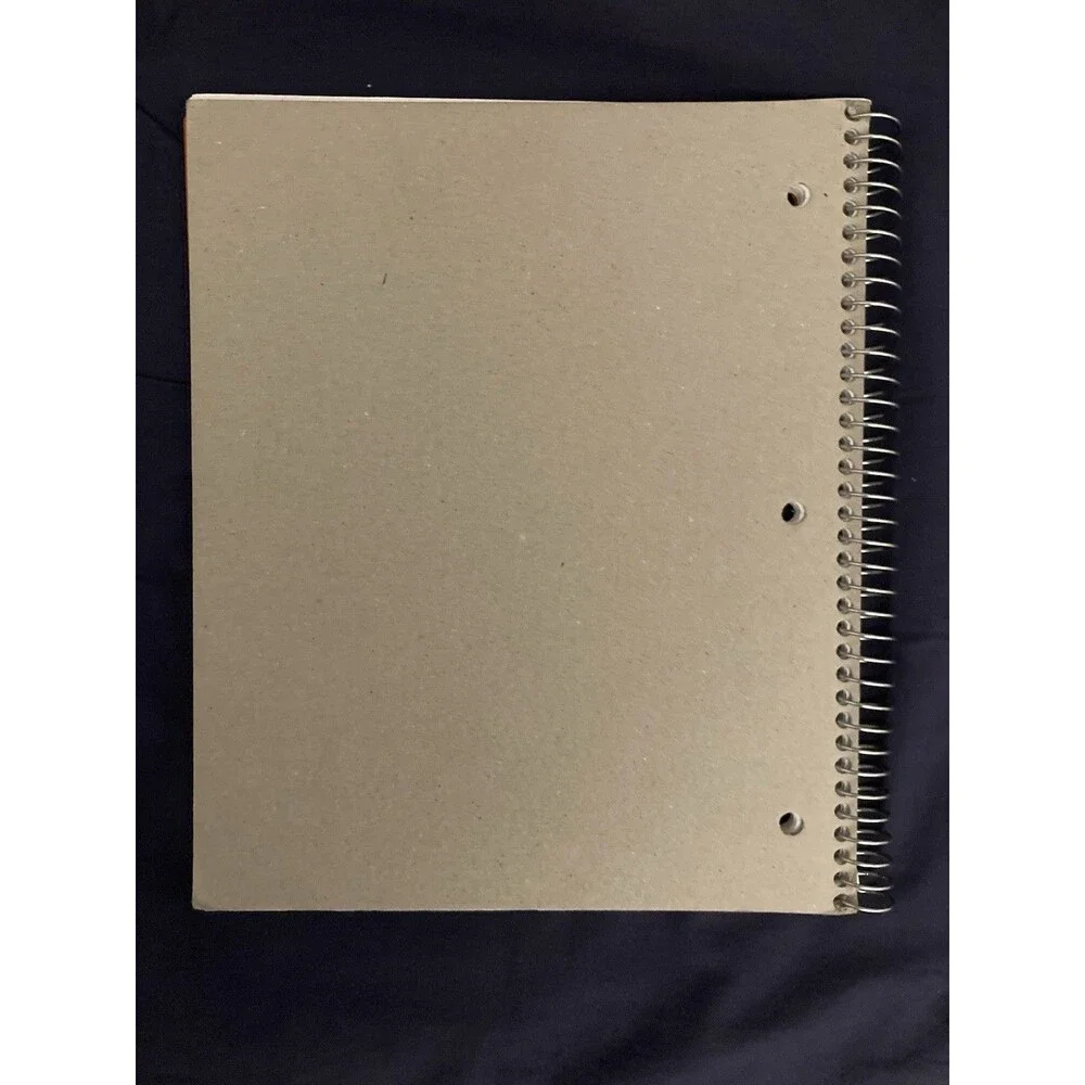 College Ruled Spiral Notebook With Pocket | Orange Front Cover | 78 Sheets